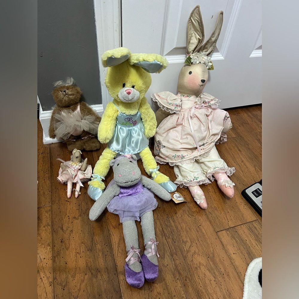 Vintage ballerina plush stuffed toys